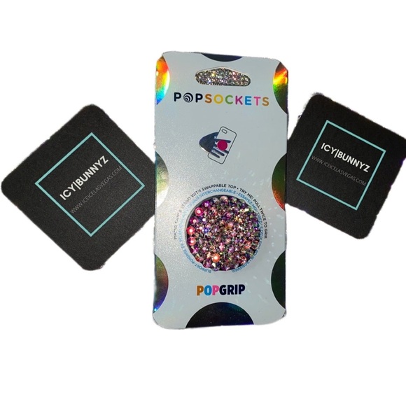 Luxe Crystal AB Iridescent PopSocket Phone Holder Grip New - Picture 2 of 5